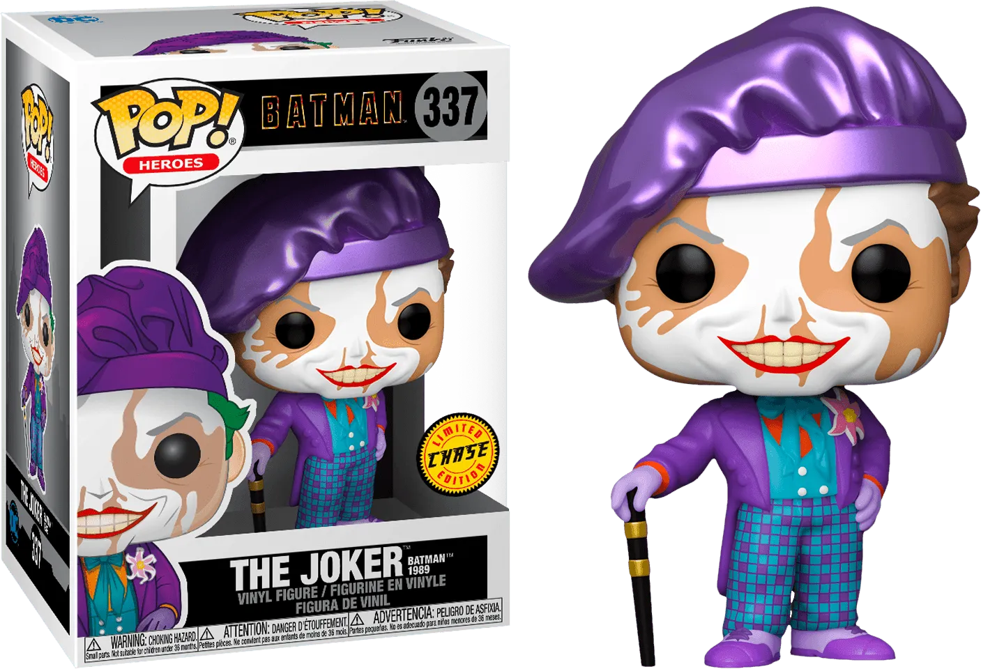 Batman 1989 - Joker with Hat (with chase) Pop! Vinyl - Image 3