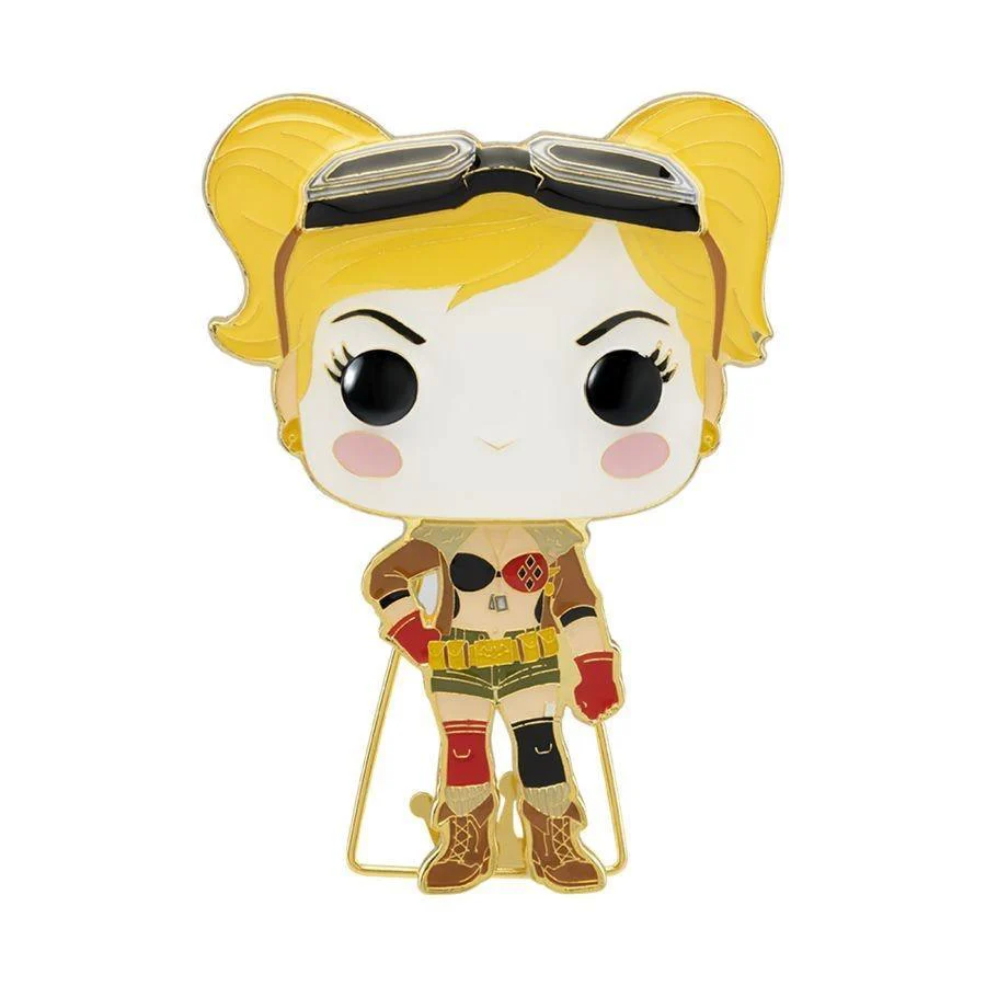 DC Bombshells - Harley Quinn 4" Pop! Enamel Pin - Image 2