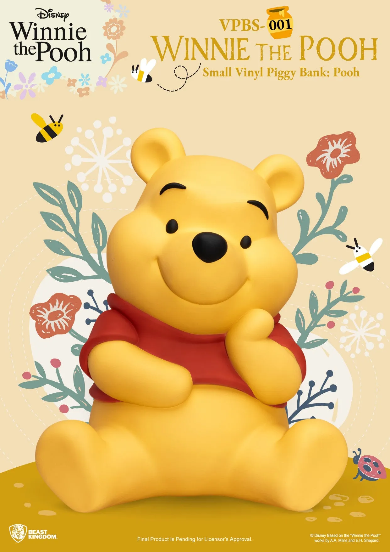 Beast Kingdom Piggy Bank Vinyl Small Winnie the Pooh Pooh - Image 2