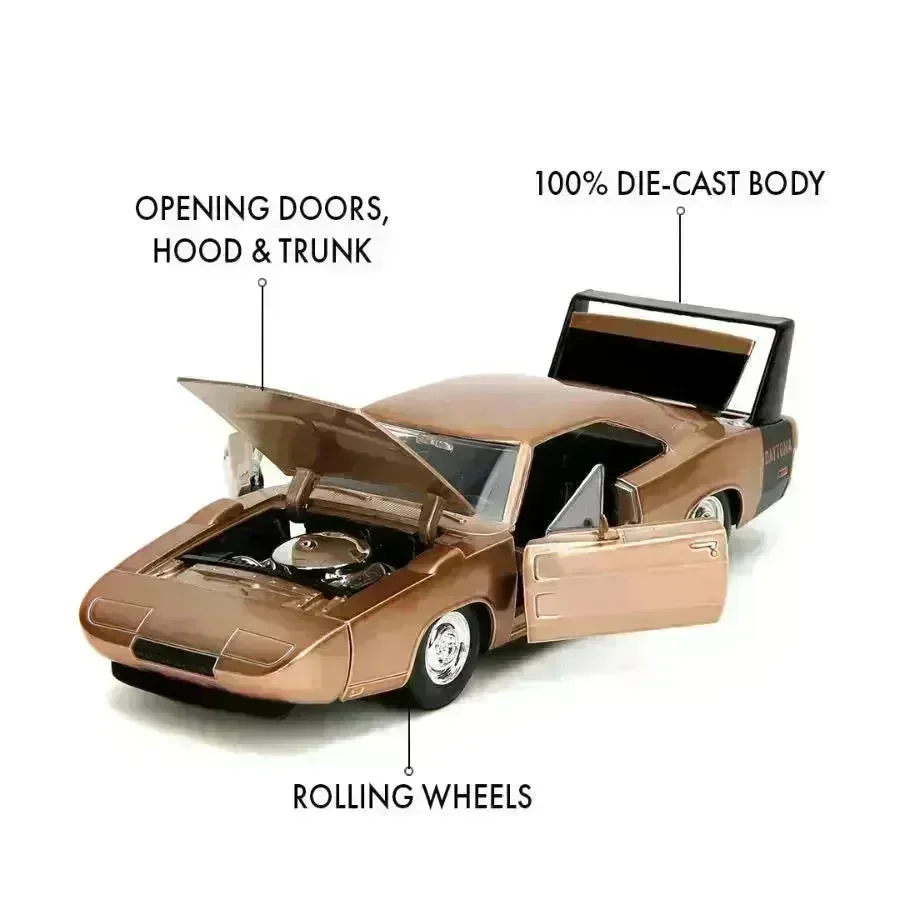 Big Time Muscle - 1969 Dodge Charger Daytona 1:24 Scale Diecast Vehicle - Image 9