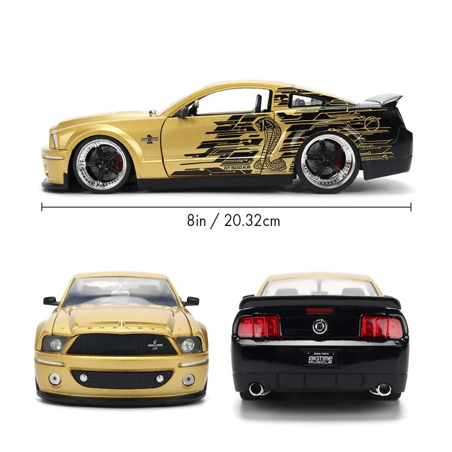 Big Time Muscle - 2008 Ford Mustang GT500KR 1:24 Scale Diecast Vehicle - Image 7