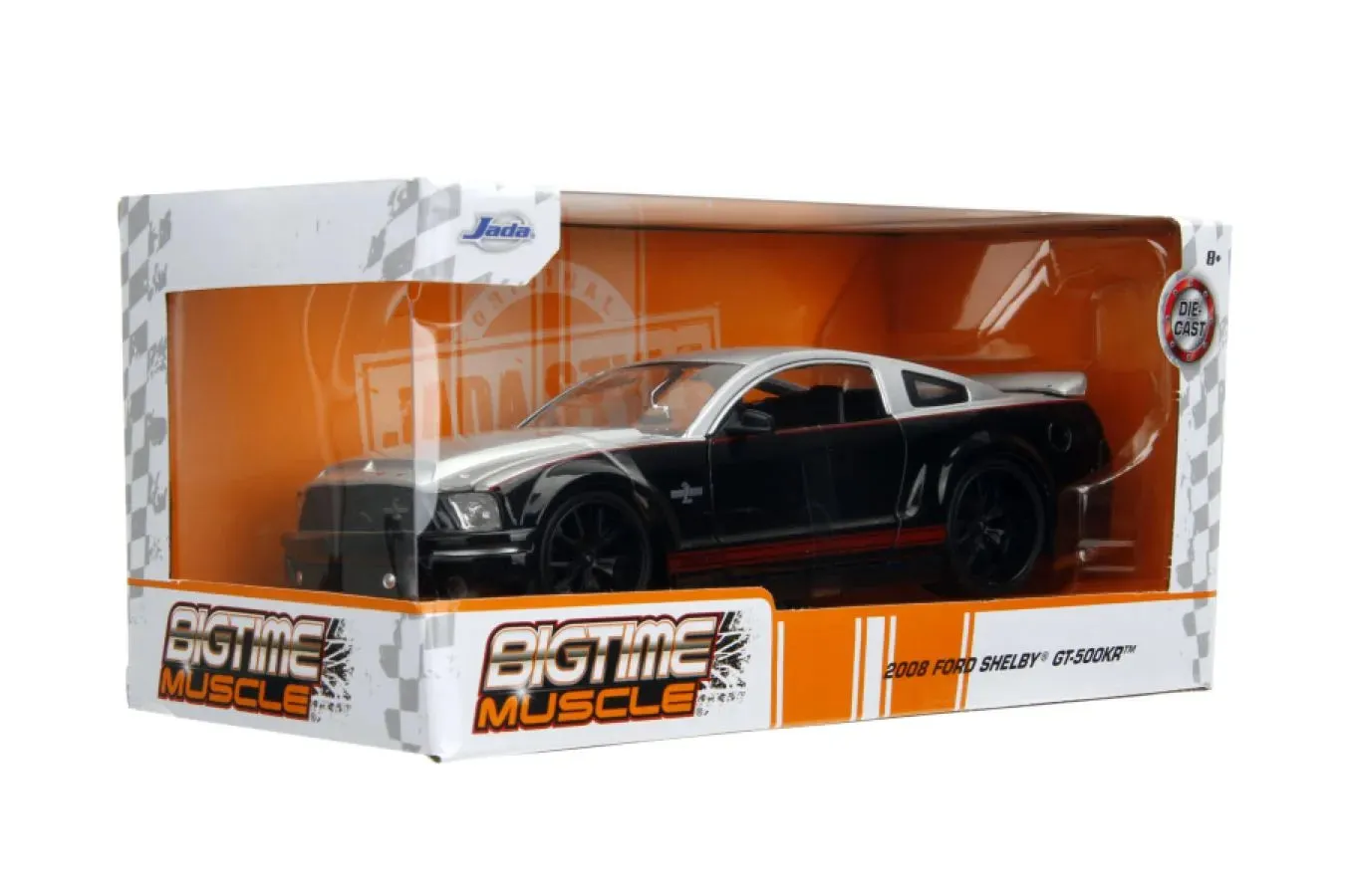 Big Time Muscle - 2008 Ford Mustang Shelby GT500 1:24 Scale Diecast Vehicle - Image 2