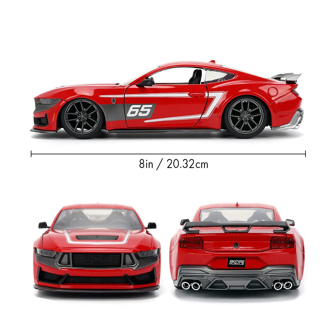 Big Time Muscle - 2024 Ford Mustang Dark Horse 1:24 Scale Diecast Vehicle - Image 8