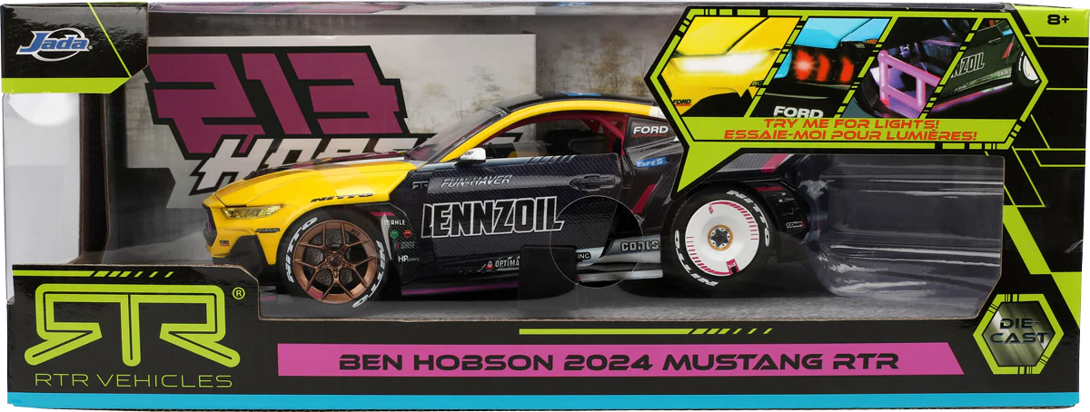 Big Time Muscle - Ben Hobson 2024 Ford Mustang RTR Racing 1:24 Scale Diecast Vehicle - Image 2