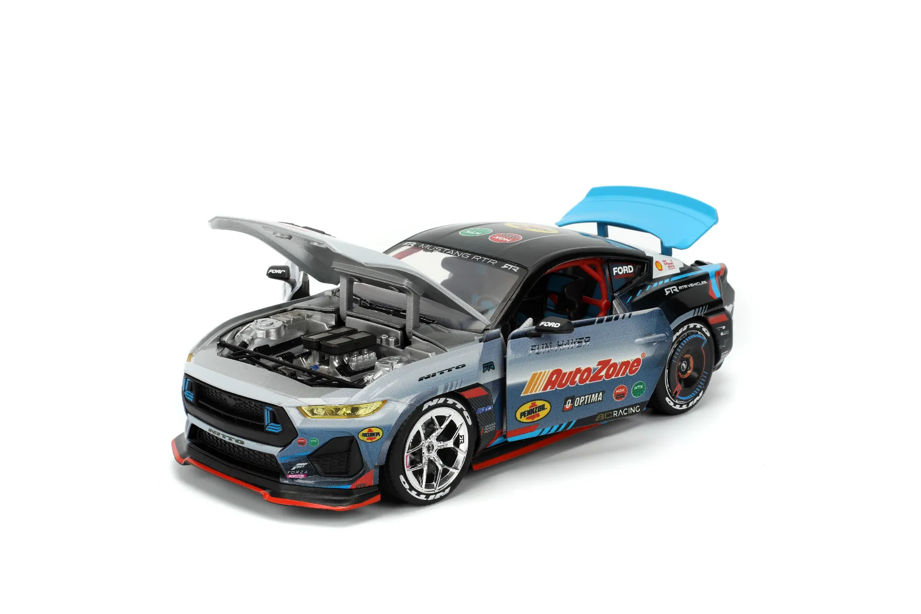Big Time Muscle - James Deane 2024 Ford Mustang RTR Racing 1:24 Scale Diecast Vehicle - Image 7