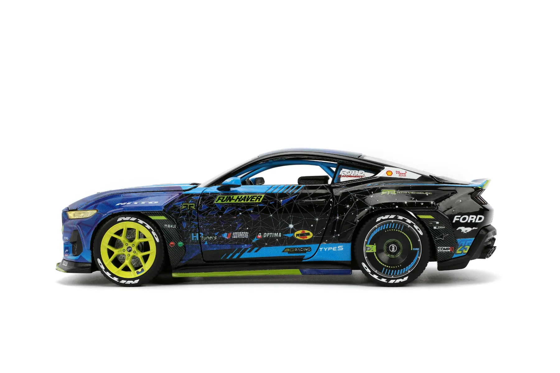 Big Time Muscle - Vaughn Gittin Jr 2024 Ford Mustang RTR Racing 1:24 Scale Diecast Vehicle - Image 3