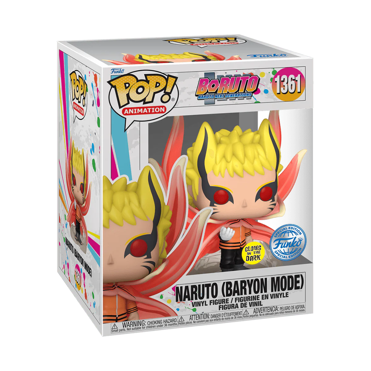 Boruto - Naruto Baryon Mode Glow 6" US Exclusive Pop! Vinyl [RS] - Image 3
