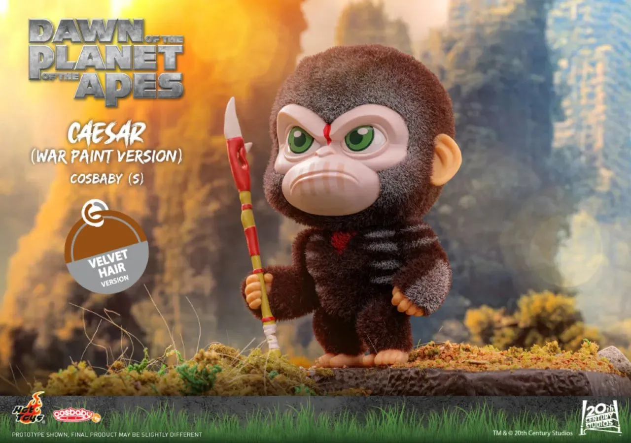 Dawn of the Planet of the Apes - Caesar (War Paint Version) Velvet Hair Cosbaby - Image 2