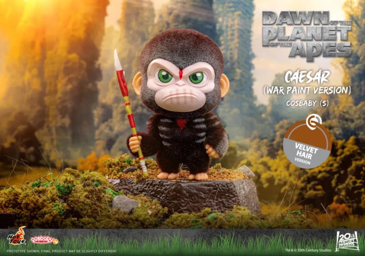 Dawn of the Planet of the Apes - Caesar (War Paint Version) Velvet Hair Cosbaby - Image 3