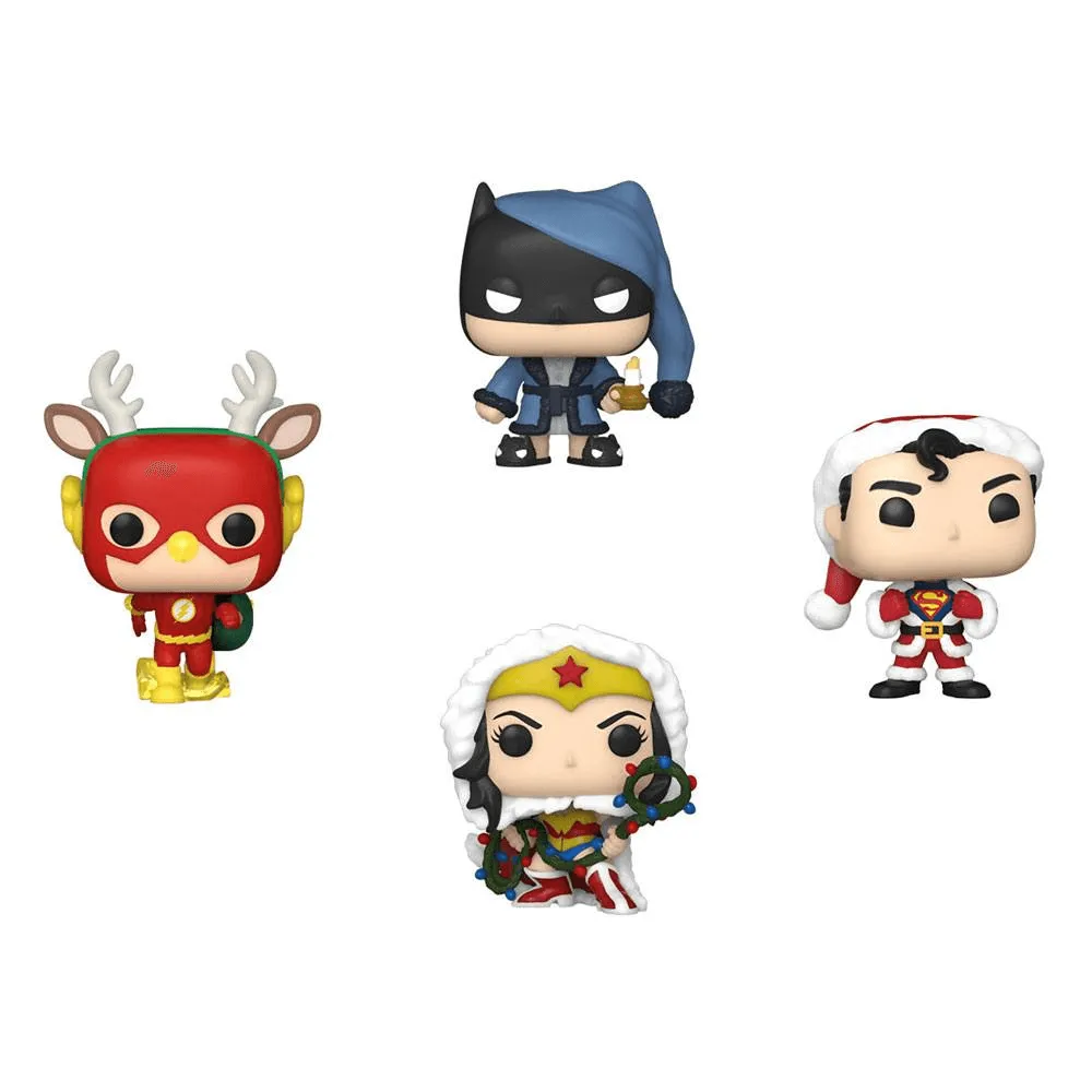 DC Comics - Holiday Tree Box US Exclusive Pocket Pop! 4-Pack - Image 2