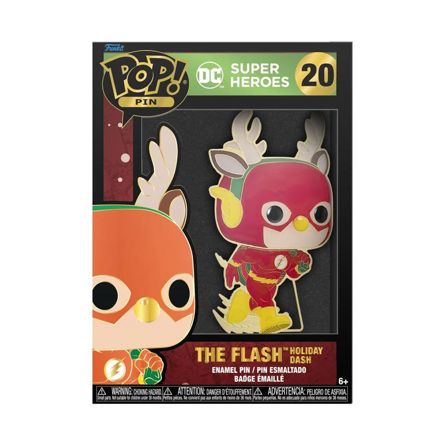 DC - Flash Holiday 4" Pop! Enamel Pin - Image 3