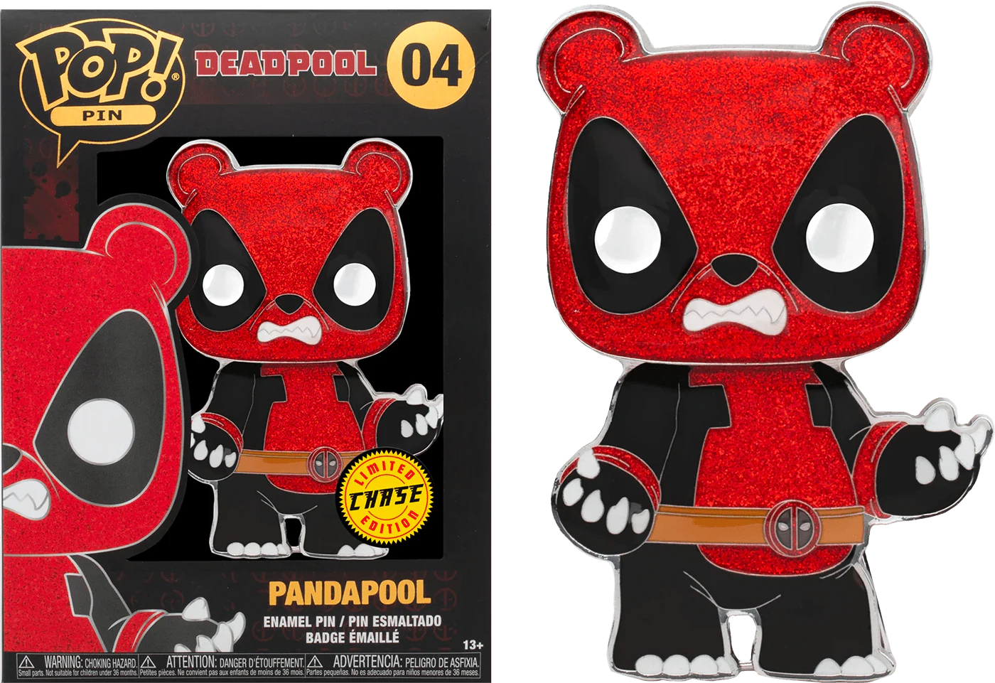 Deadpool - Pandapool (with chase) 4" Pop! Enamel Pin - Image 2