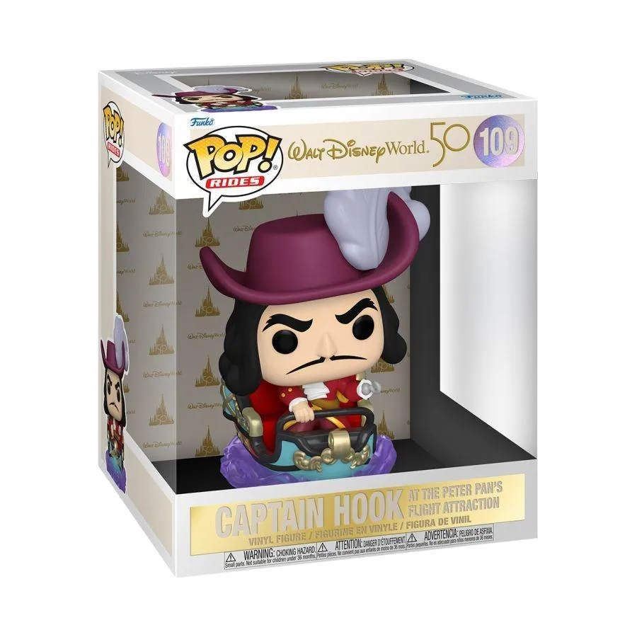 Disney World - Captain Hook At Pan's Flight Attraction 50th Anniversary Pop! Ride - Image 3