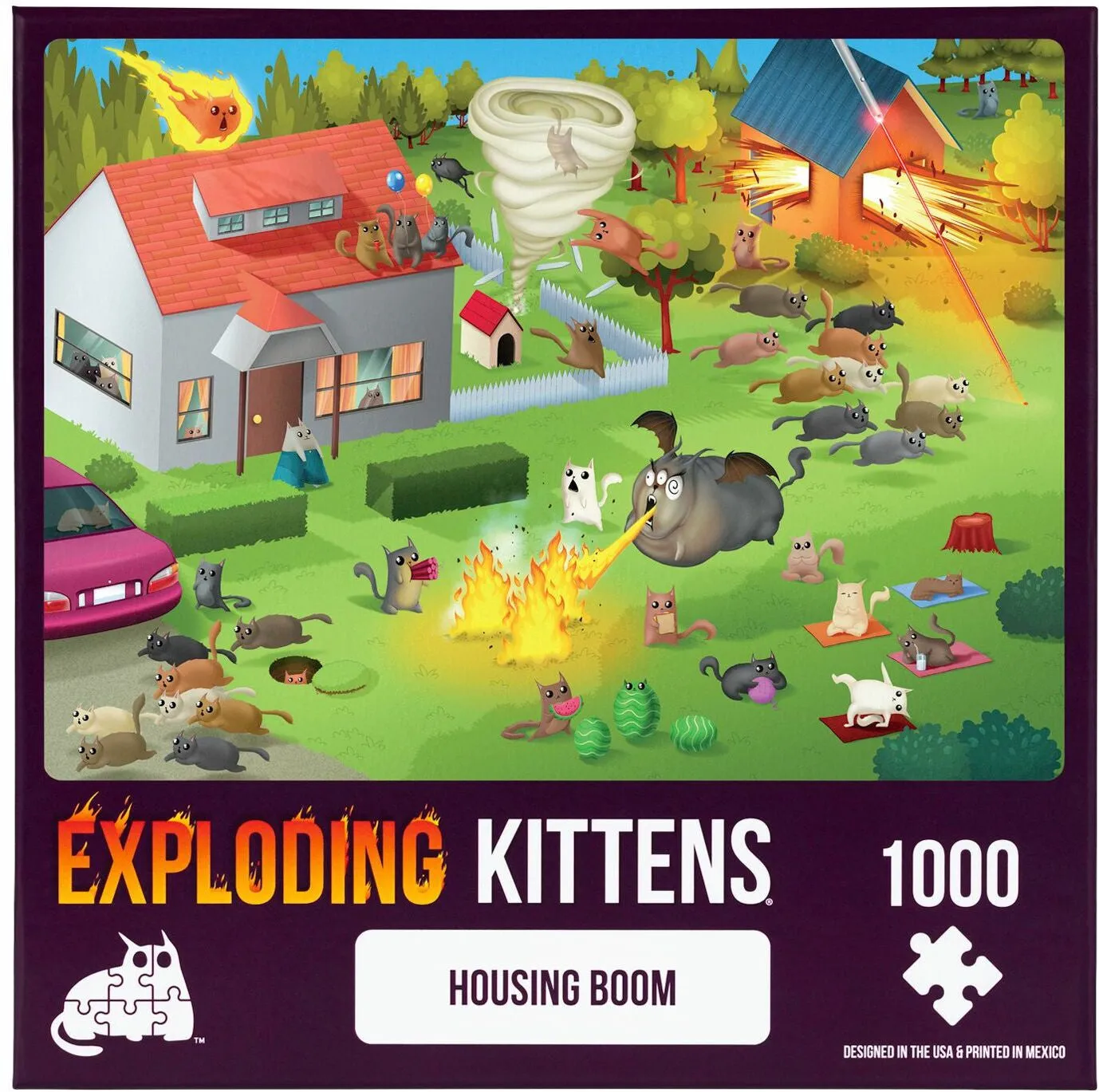 Exploding Kittens Puzzle Housing Boom 1,000 pieces - Image 2