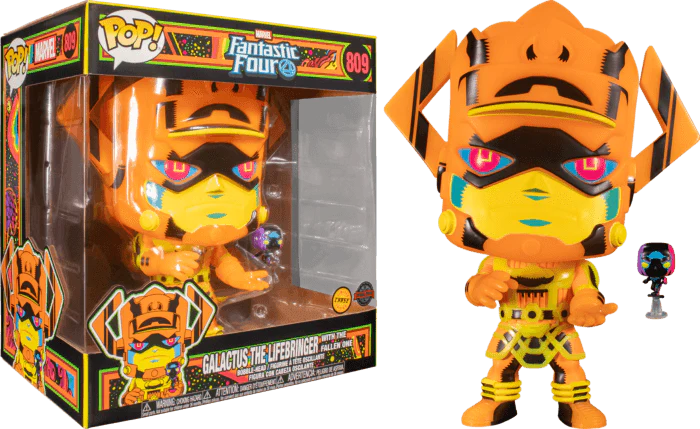Fantastic Four - Galactus with Silver Surfer Black Light (with chase) US Exclusive 10" Pop! Vinyl - Image 3
