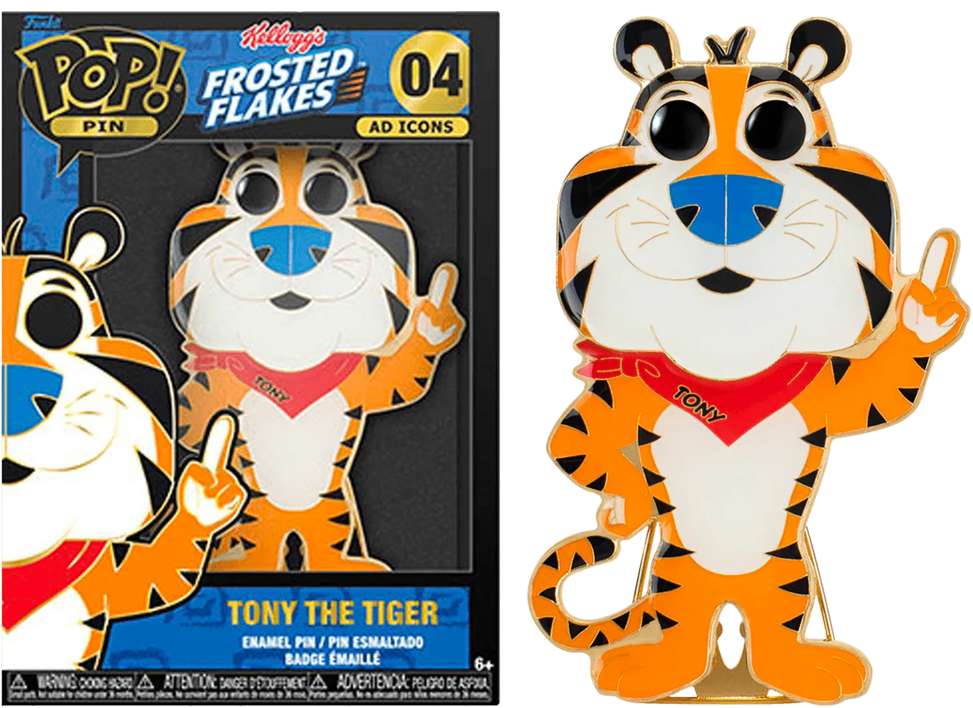 Frosted Flakes - Tony the Tiger (with chase) 4" Pop! Enamel Pin