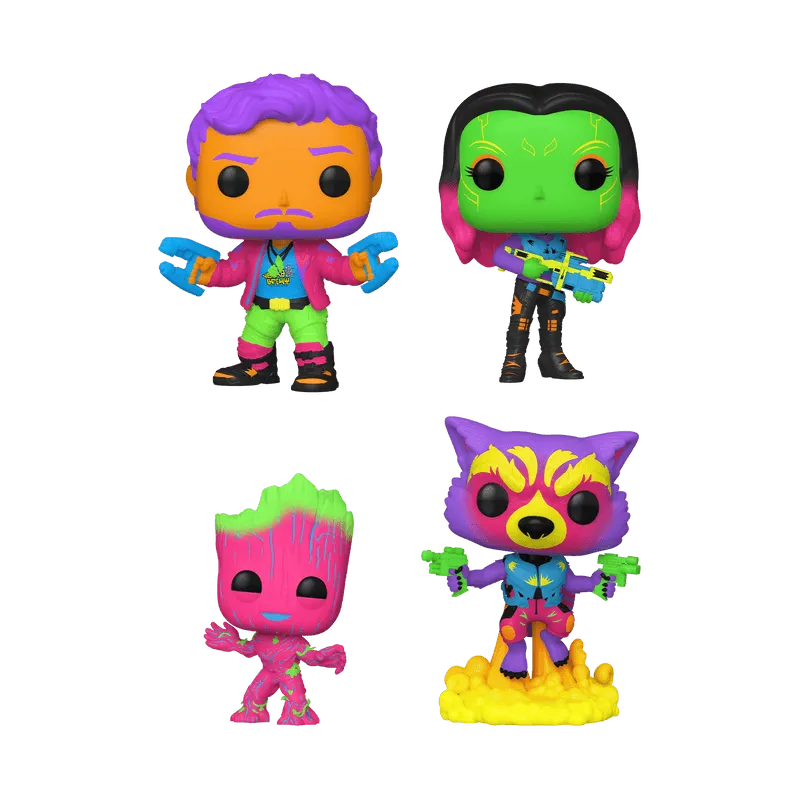 Guardians of the Galaxy: Volume 2 - US Exclusive Blacklight Pop! 4-Pack [RS] - Image 2