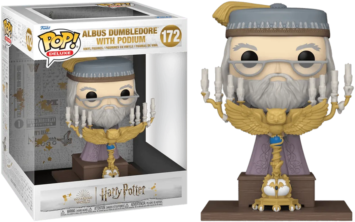 Harry Potter - Dumbledore with Podium Pop! Deluxe