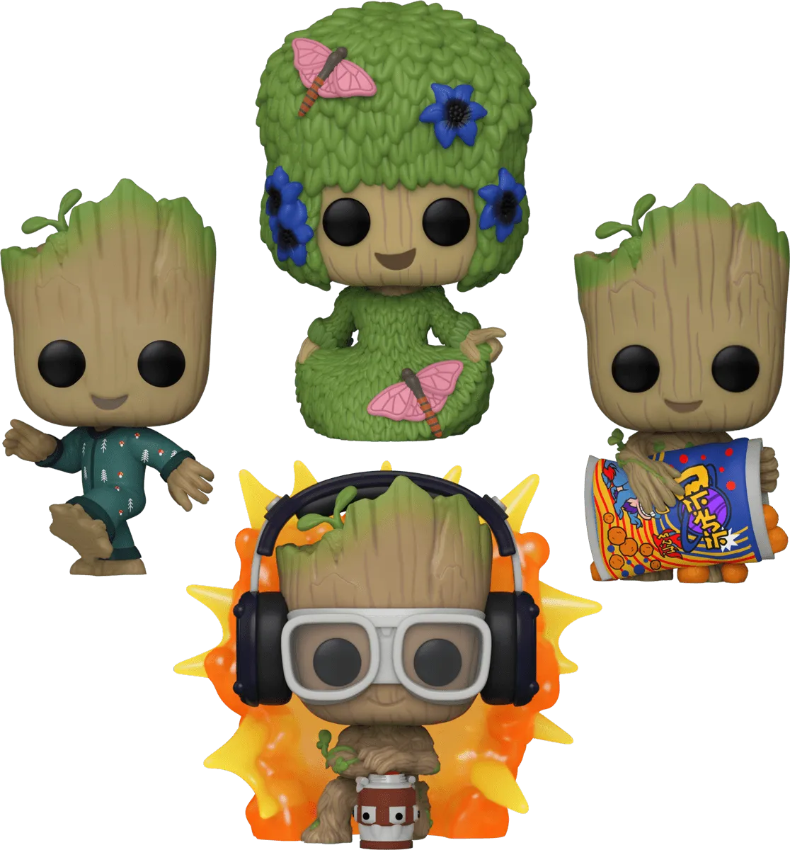 I Am Groot - I Am Groot US Exclusive Glow Pop! Vinyl 4-Pack [RS] - Image 2