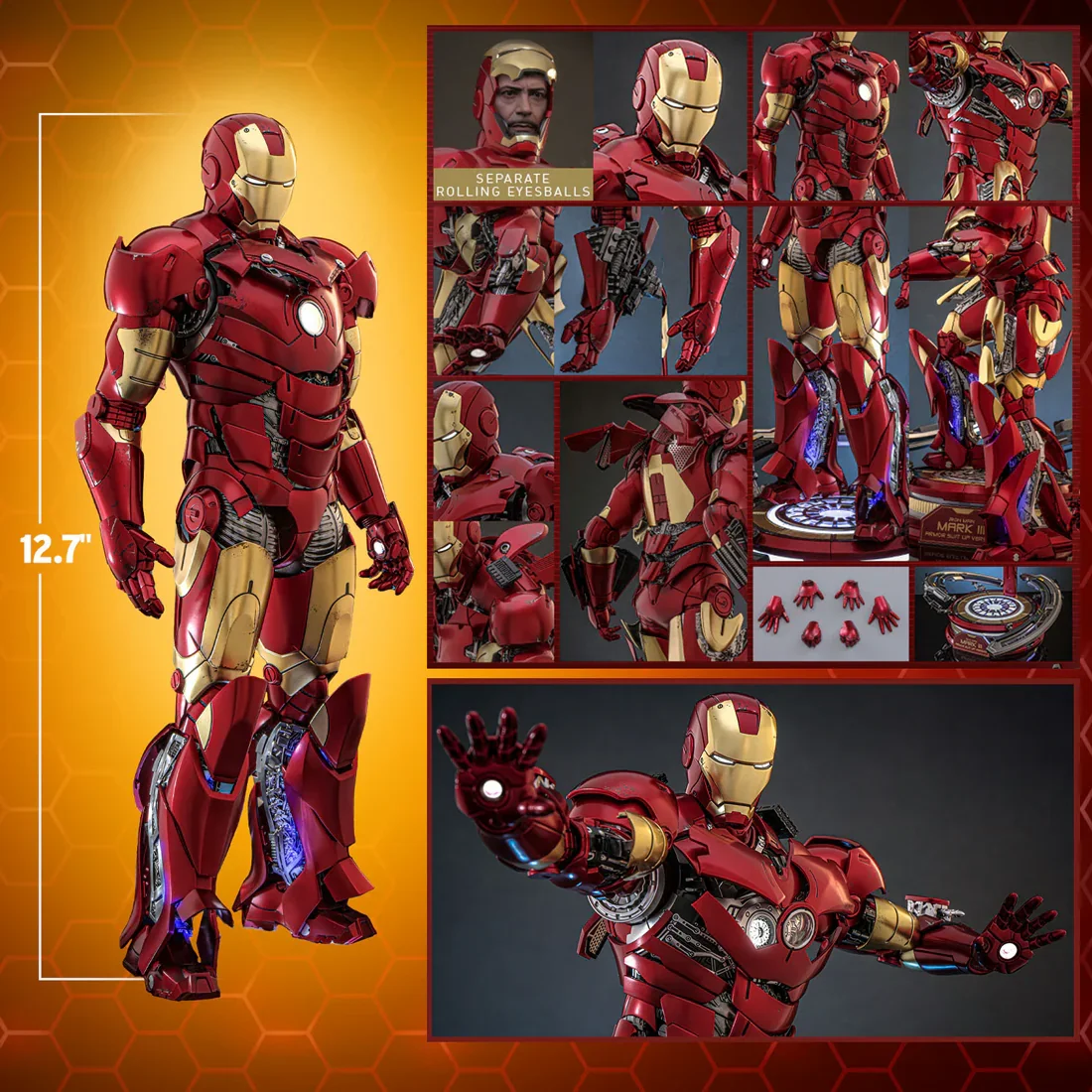 Iron Man - Mk3 Armor (Suit Up Version) Diecast 1:6 Scale Collectable Action Figure - Image 3