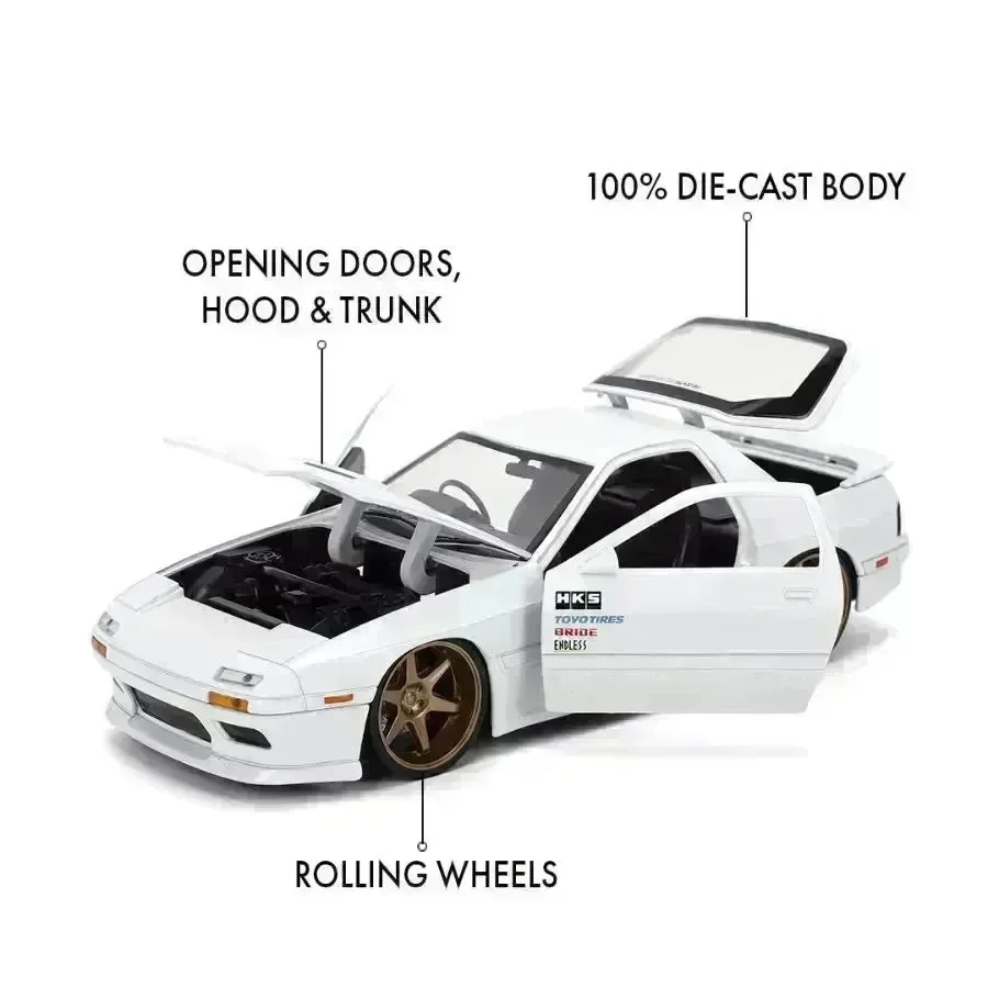JDM Tuners - 1985 Mazda RX7 (FC) 1:24 Scale Diecast Vehicle - Image 7