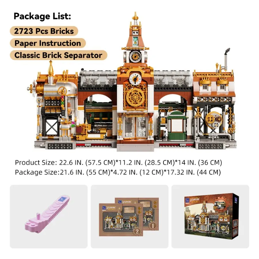 Joyride Series - Steampunk Train Station (2788 Piece Kit) - Image 5