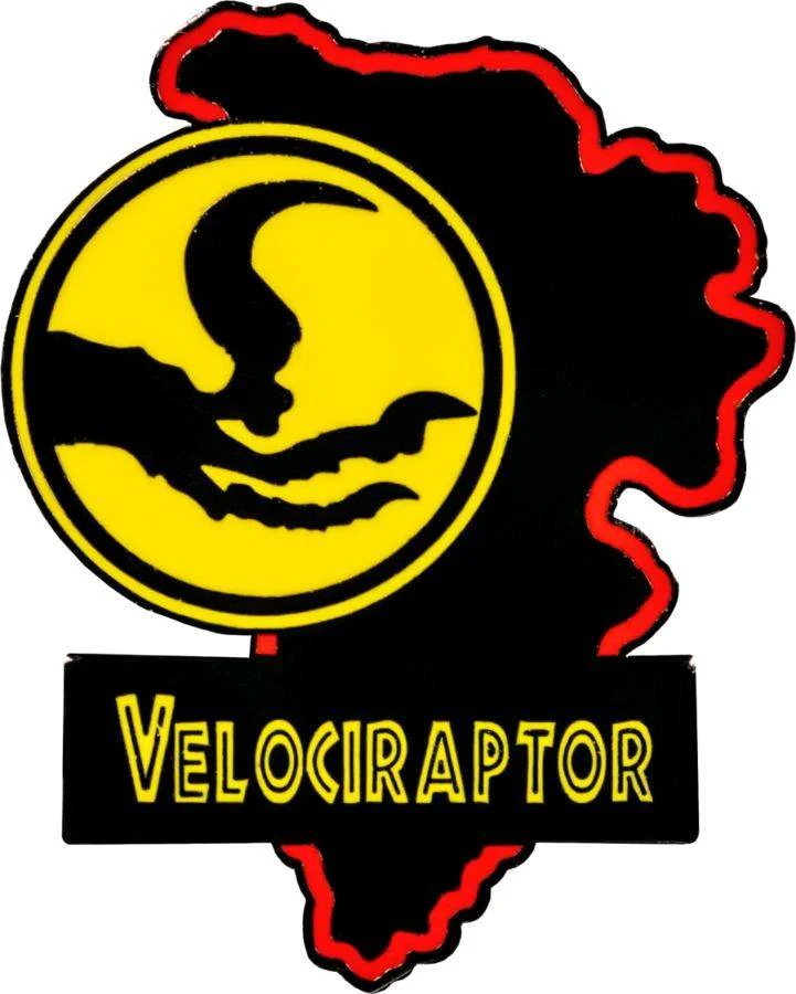 Jurassic Park - Velociraptor Map Enamel Pin