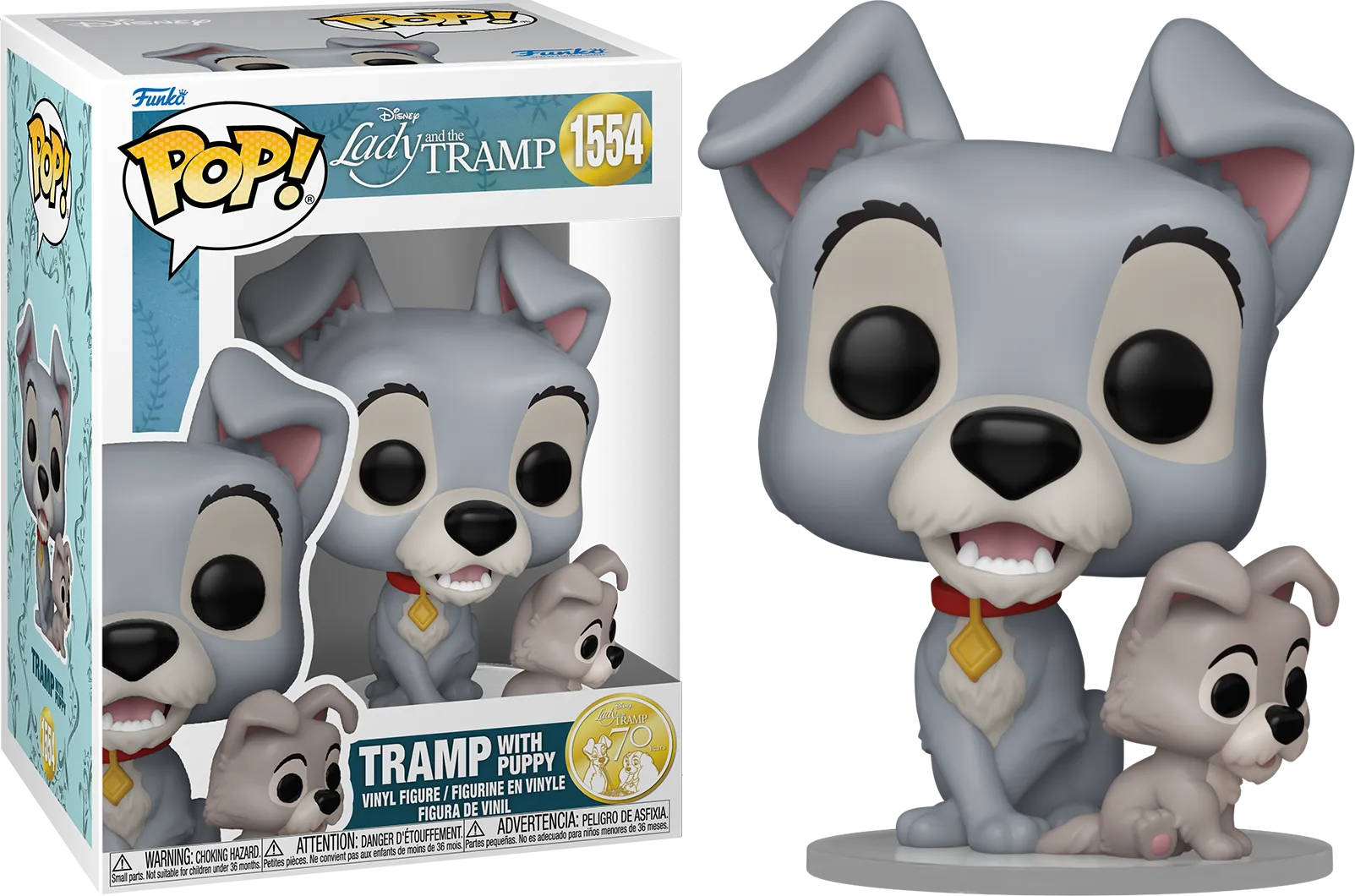 Lady & The Tramp: 70th Anniversary - Tramp with Puppy Pop! Vinyl