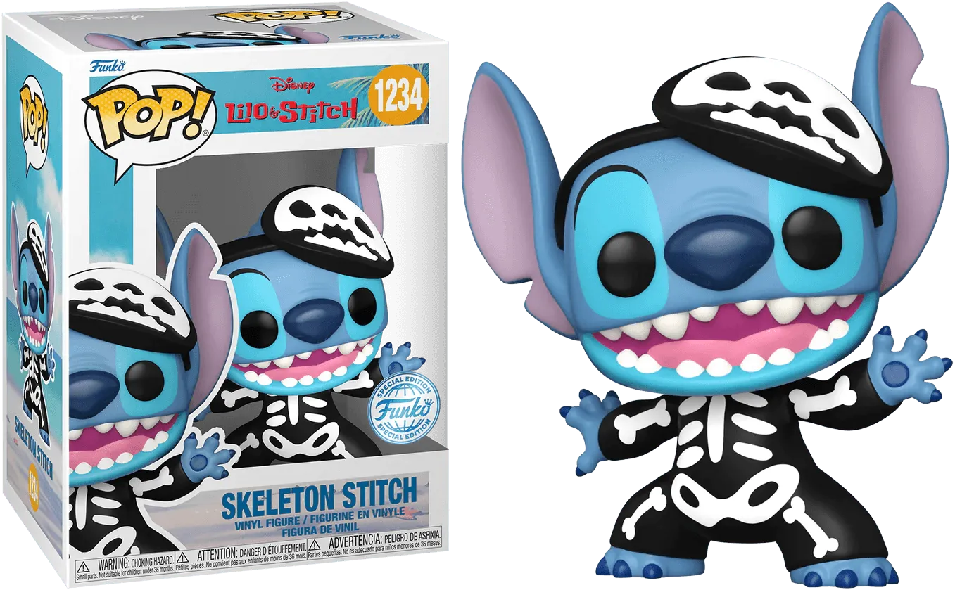 Lilo and Stitch - Skeleton Stitch (with chase) US Exclusive Pop! Vinyl [RS]