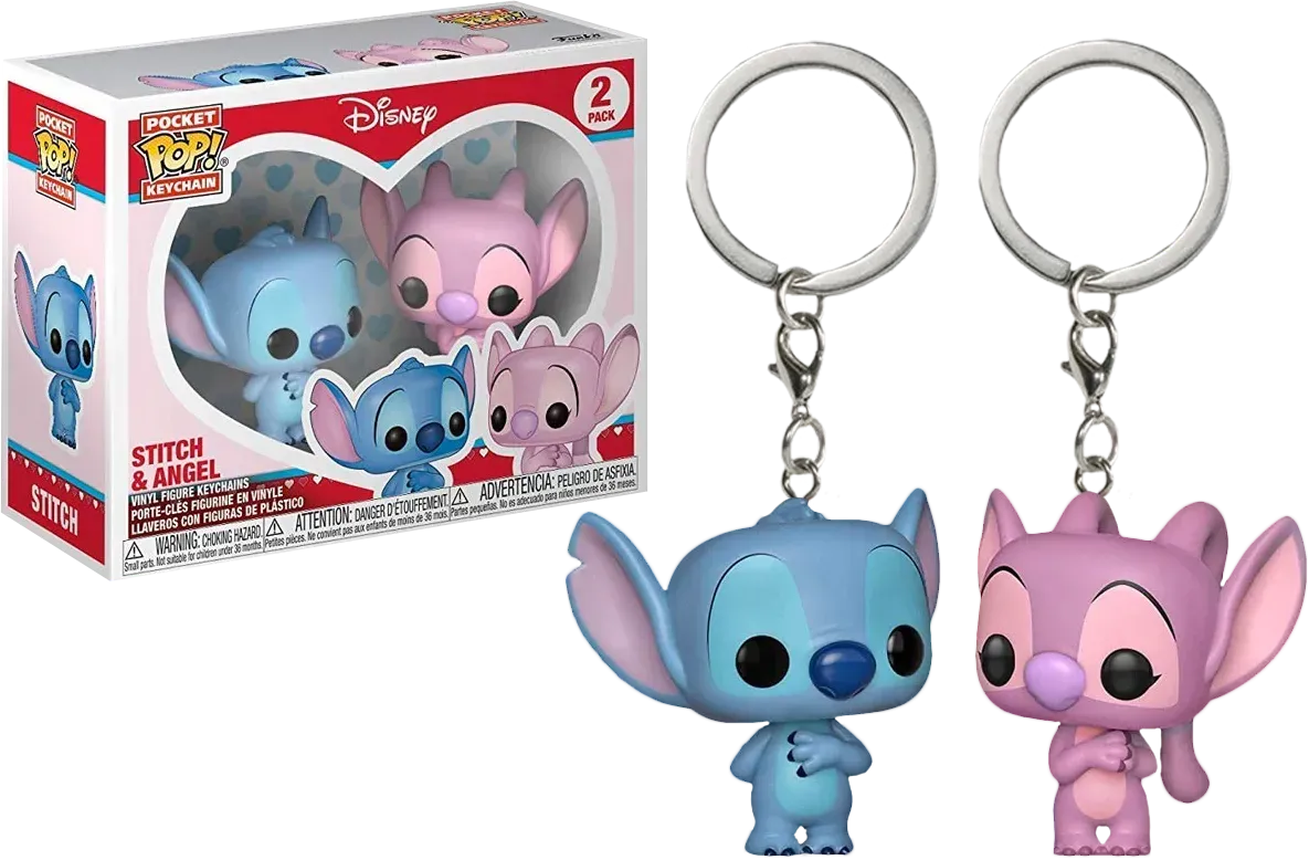 Lilo & Stitch - Stitch & Angel Pocket Pop! Keychain 2-pack