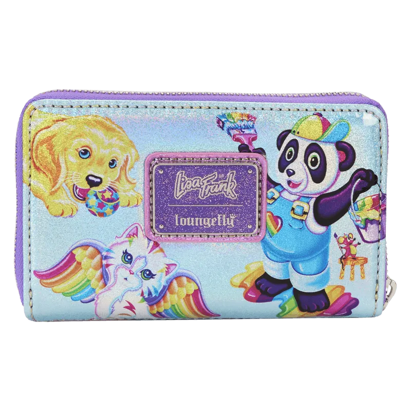 Lisa Frank - Holographic Glitter Color Block Zip Around Wallet - Image 4
