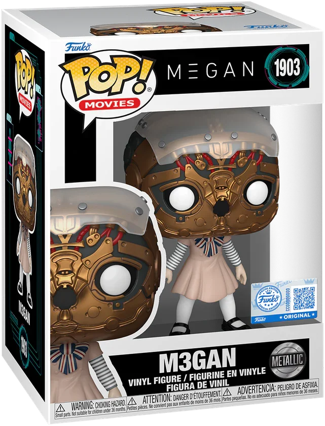 M3GAN - M3GAN Robot Face Exposed US Exclusive Metallic Pop! Vinyl [RS] - Image 3