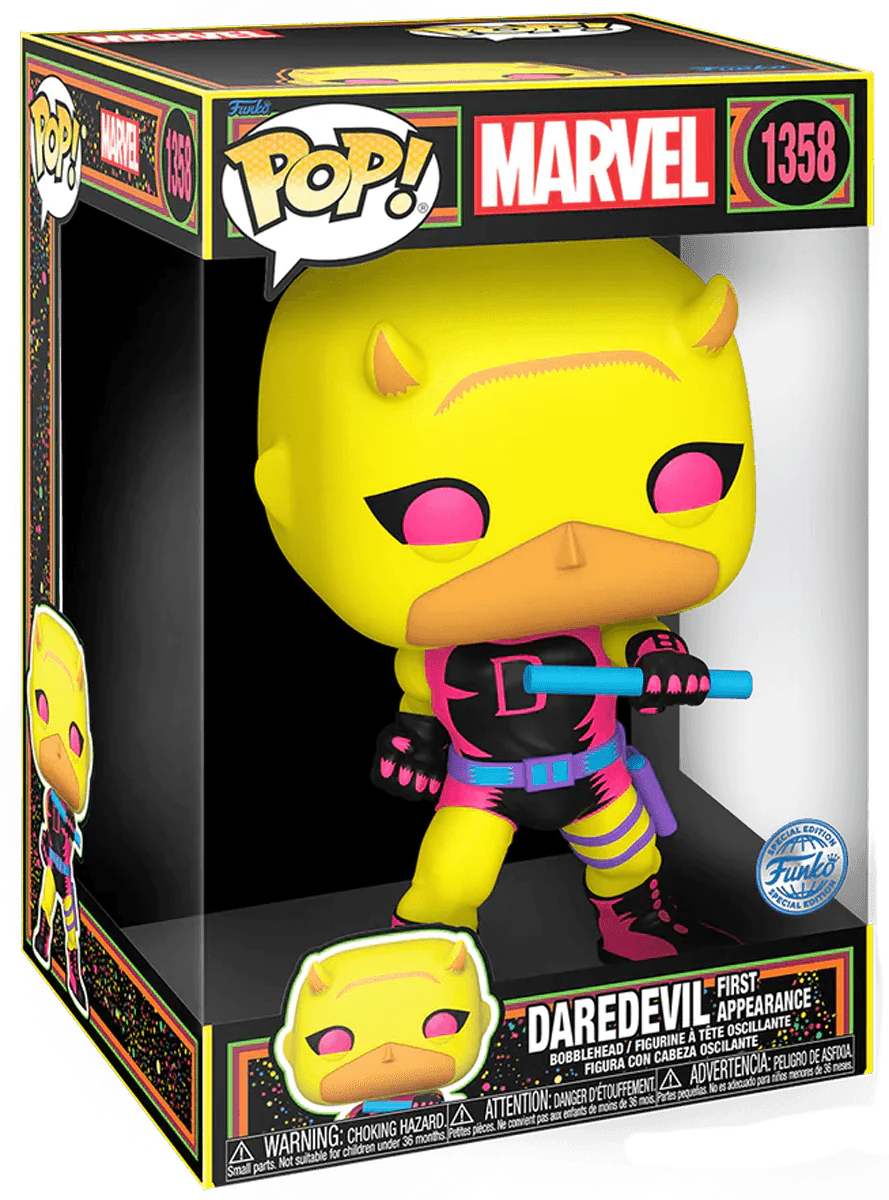 Marvel Comics - Daredevil (First Appearance) US Exclusive Blacklight 10" Pop! Vinyl [RS] - Image 3