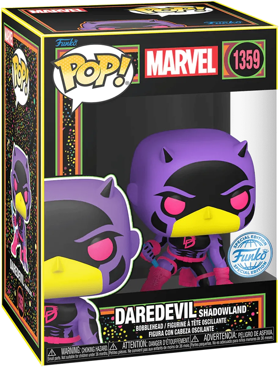 Marvel Comics - Daredevil (Shadowlands) US Exclusive Blacklight Pop! Vinyl [RS] - Image 3