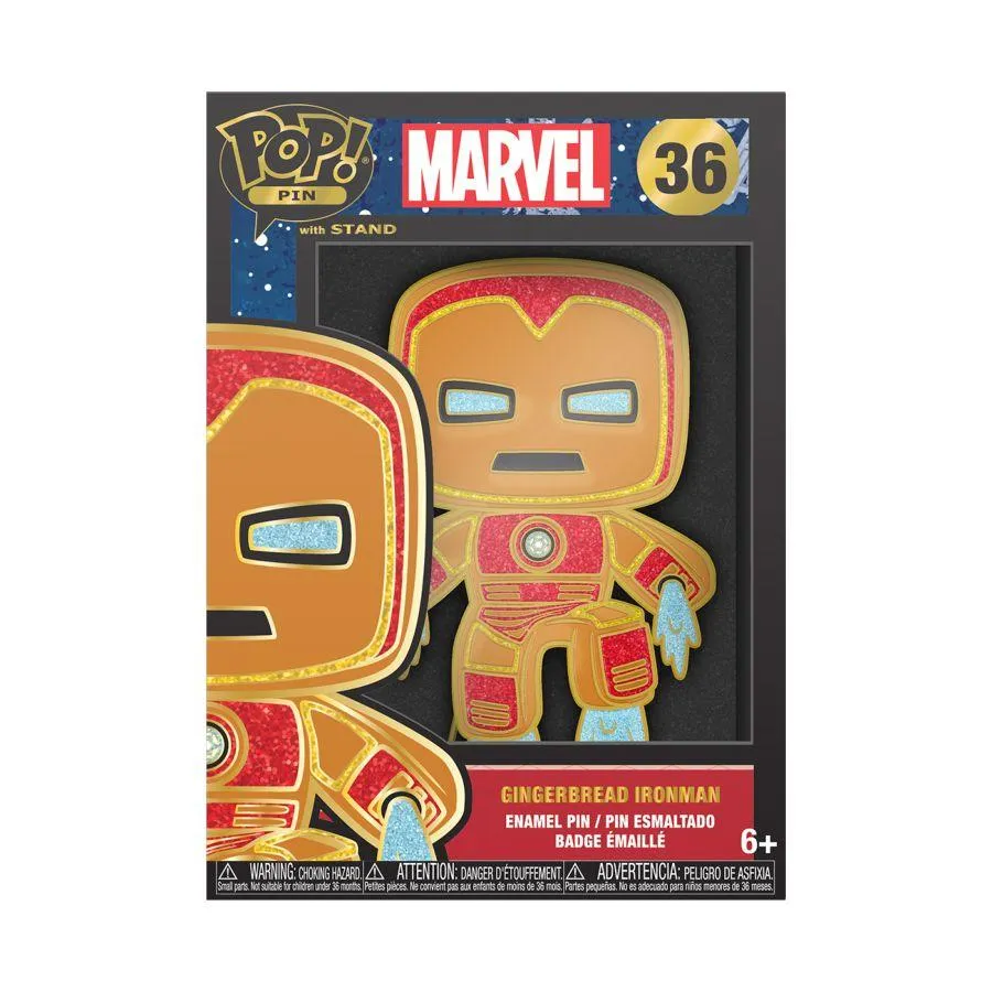 Marvel Comics - Iron Man Gingerbread Enamel Pop! Pin - Image 4