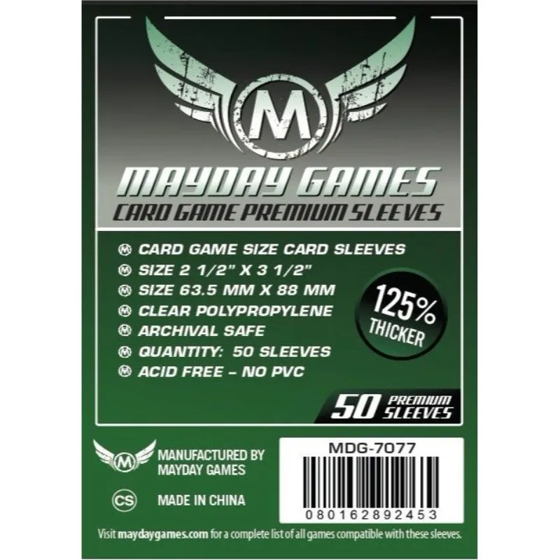 Mayday - Premium Card Game Sleeves (Pack of 50) - 63.5 MM X 88 MM (Dark Green) - Image 2