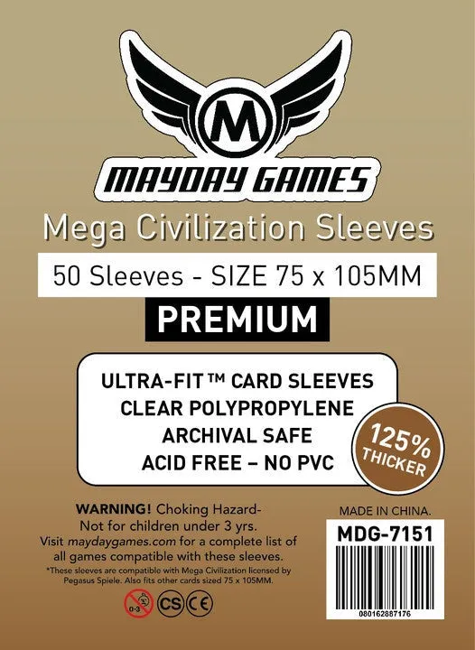 Mayday - Premium Mega Civilization Sleeves - 75 MM X 105 MM (50 Sleeves) - Image 2