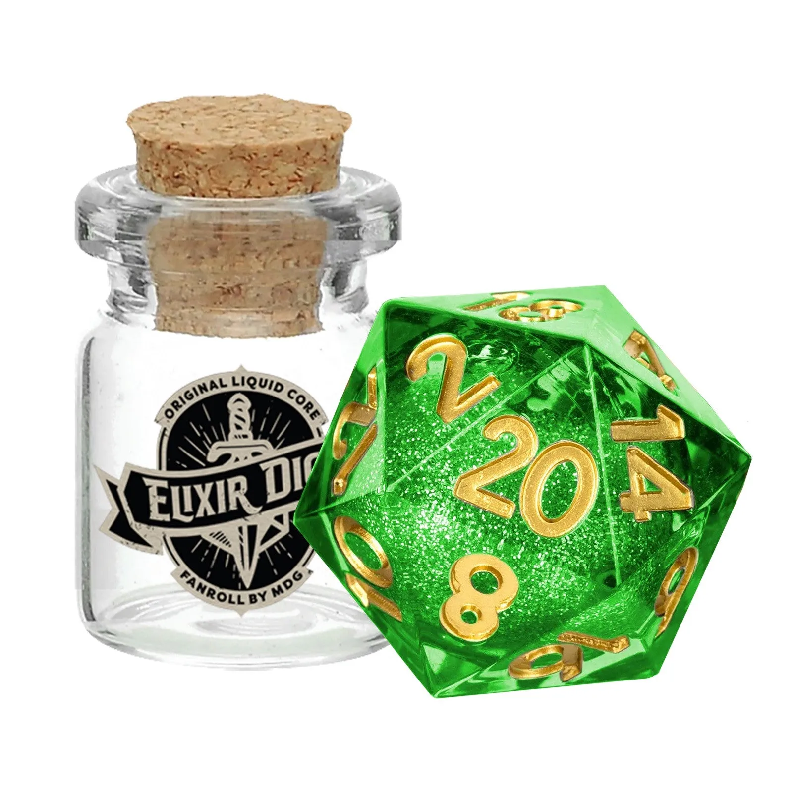 MDG Individual d20 Elixir Liquid Core Dice: Aegis of Hope - Image 2