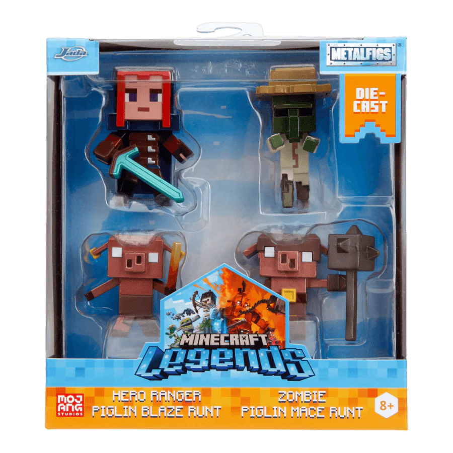 Minecraft - Legends 2.5" Metalfig 4-Pack