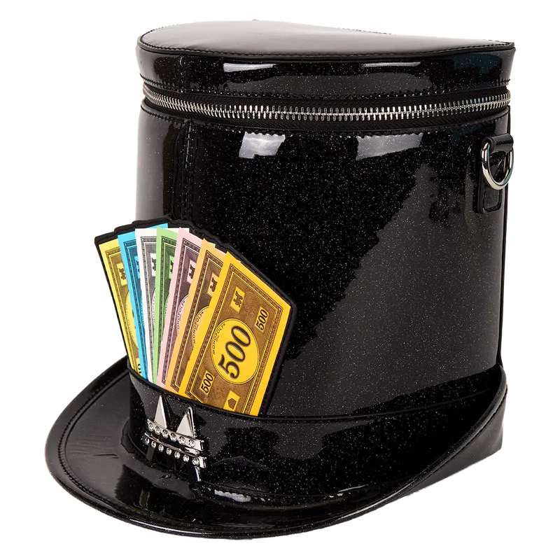 Monopoly 90th - Top Hat Glitter Figural Crossbody Bag - Image 5