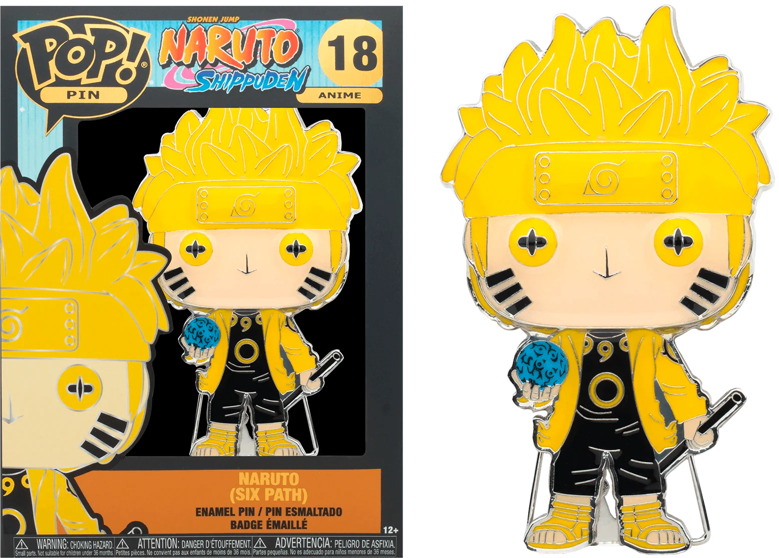Naruto: Shippuden - Naruto Six Path (wtih chase) 4" Pop! Enamel Pin