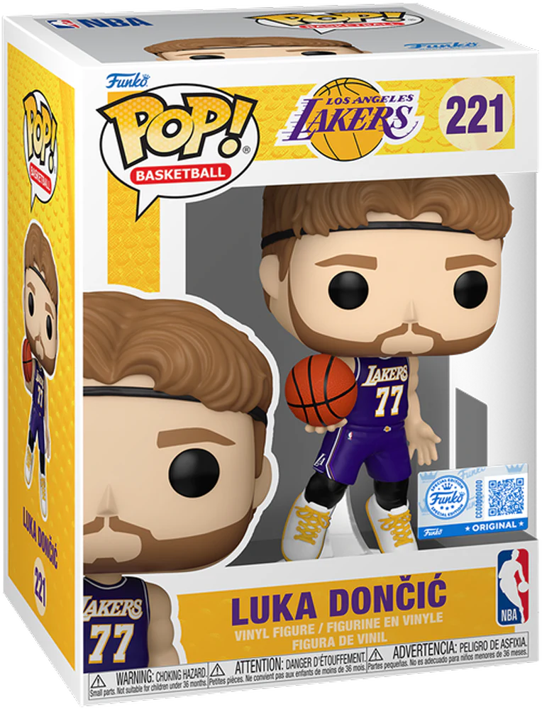 NBA: Lakers - Luka Doncic (Purple Jersey) US Exclusive Pop! Vinyl [RS] - Image 3