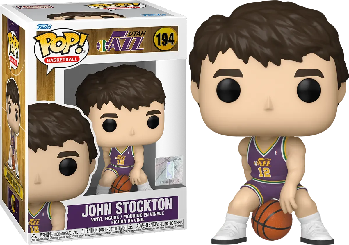 NBA Legends: Jazz - John Stockton (Rookie) Pop! Vinyl