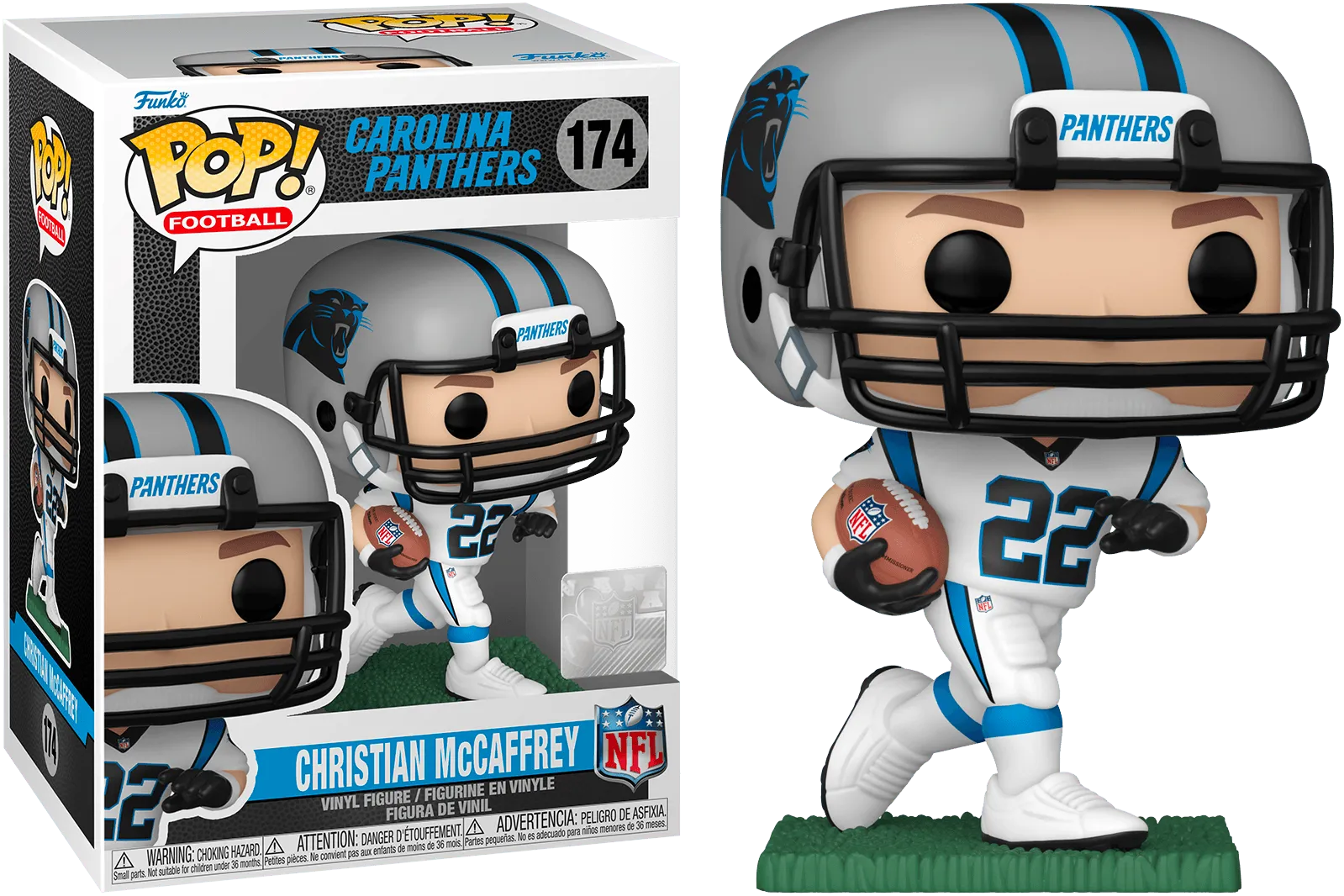 NFL: Panthers - C. McCaffrey (Away) Pop! Vinyl
