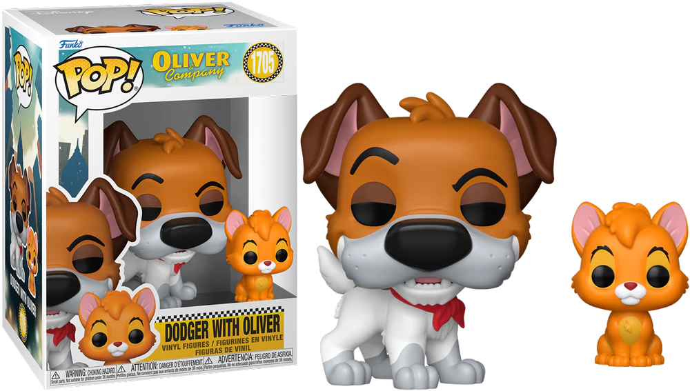 Oliver and Company (1988) - Dodger with Oliver (with Chase) Pop! Vinyl