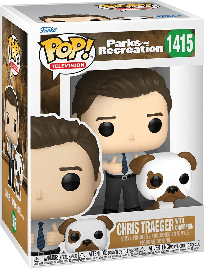 Parks & Recreations: 15th Anniversary - Chris with Champion Pop! Vinyl - Image 3
