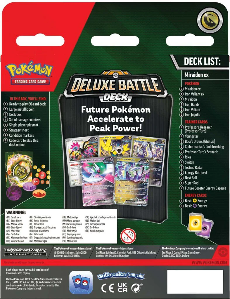 POKEMON TCG Miraidon ex / Koraidon ex Deluxe Battle Deck - Image 6