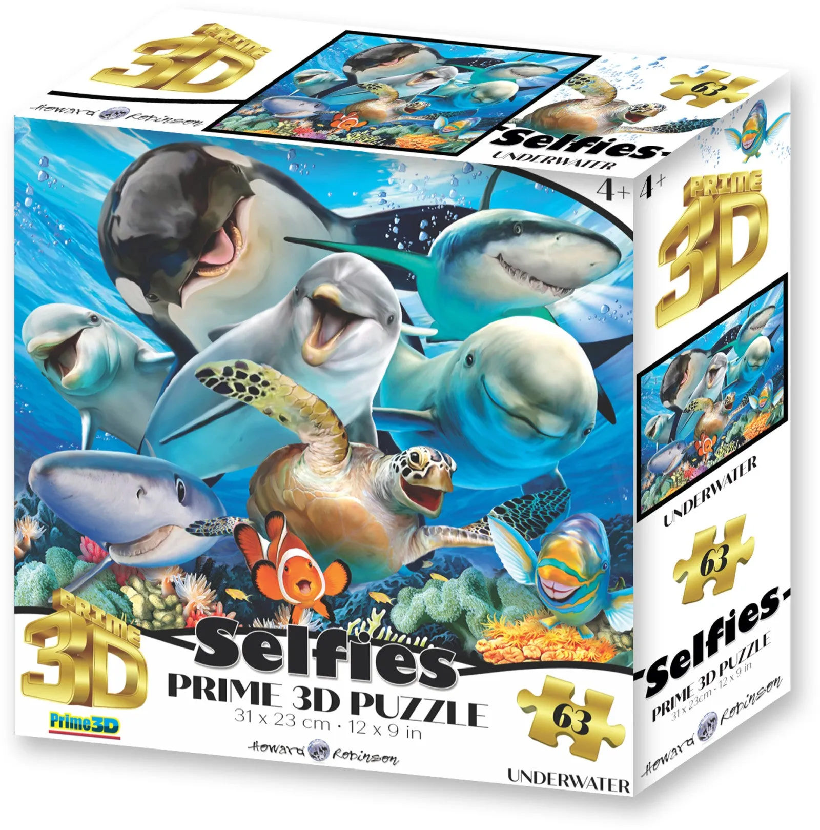 Prime3D Underwater Selfie - 63 Piece 3D Puzzle - Image 2