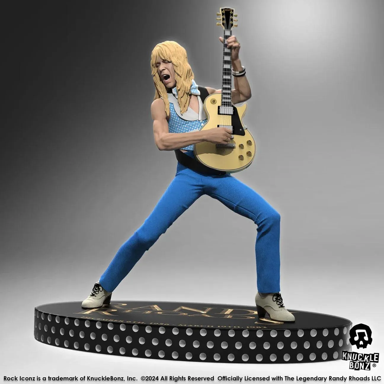 Randy Rhoads 4 - The Early Years (Blue Version) Rock Iconz Statue - Image 2