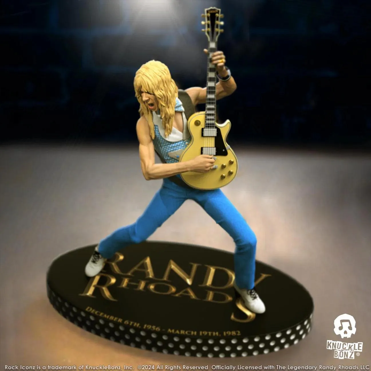 Randy Rhoads 4 - The Early Years (Blue Version) Rock Iconz Statue - Image 7